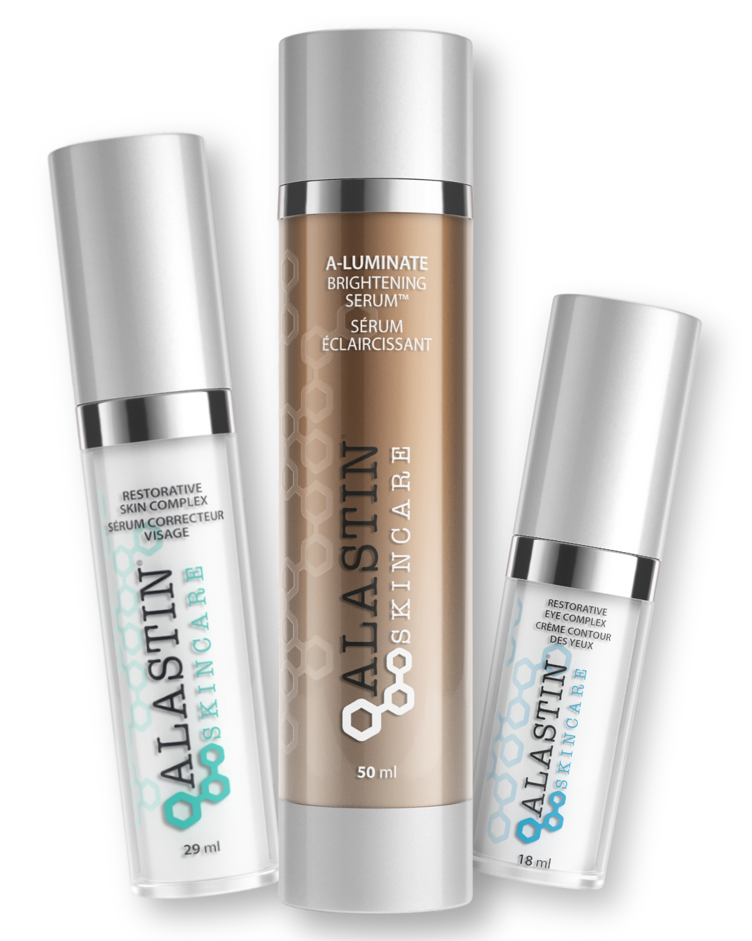 Luxury Luminous Skin Kit with A-Luminate Brightening Serum, Restorative Eye Complex, and Restorative Skin Complex